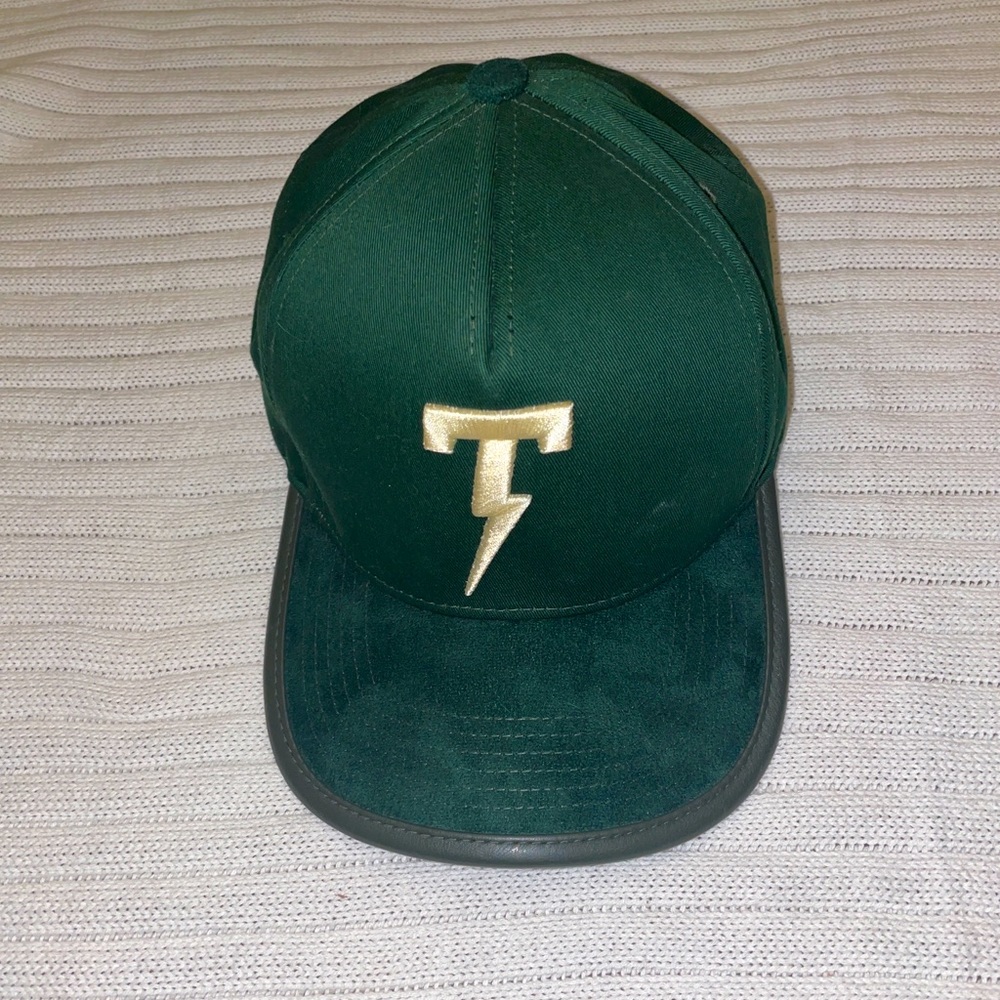 TACKMA  Hat Green with Suede Brim and Strap
